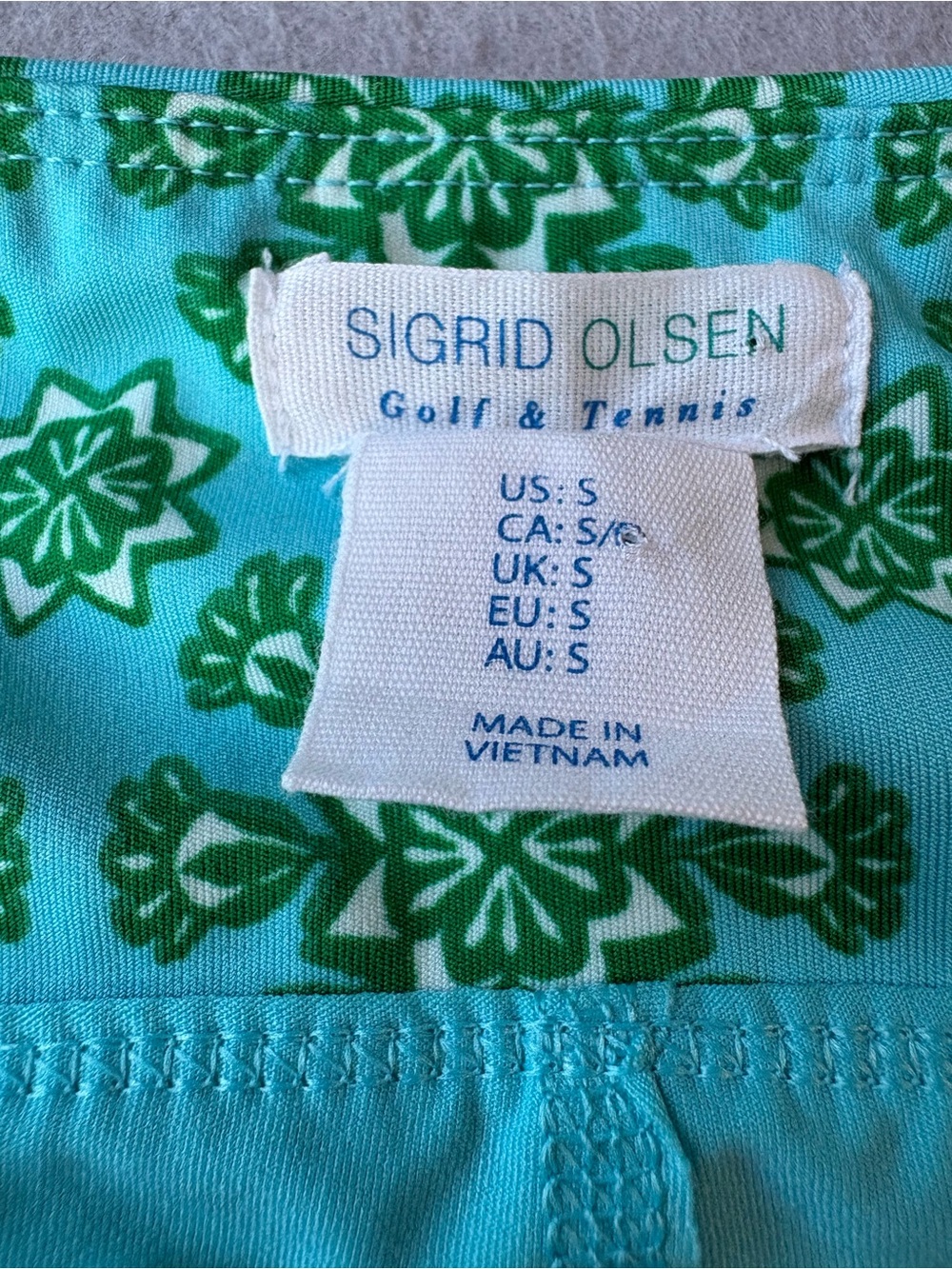 Sigrid Olsen Golf & Tennis Skort Women's Sz S Blue Green Floral Athletic Skirt - Picture 4 of 7